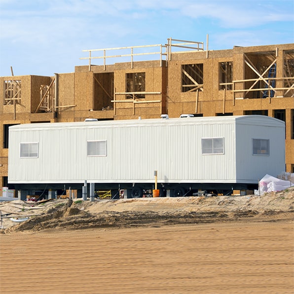 we offer construction trailers with optional mobile restroom facilities for convenience